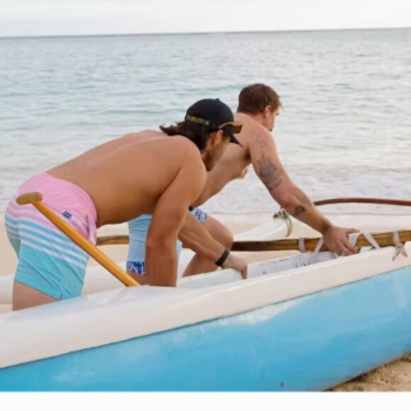 Chubbies Pink Blue Stretch Swim Shorts Size Large NWOT - Picture 3 of 8